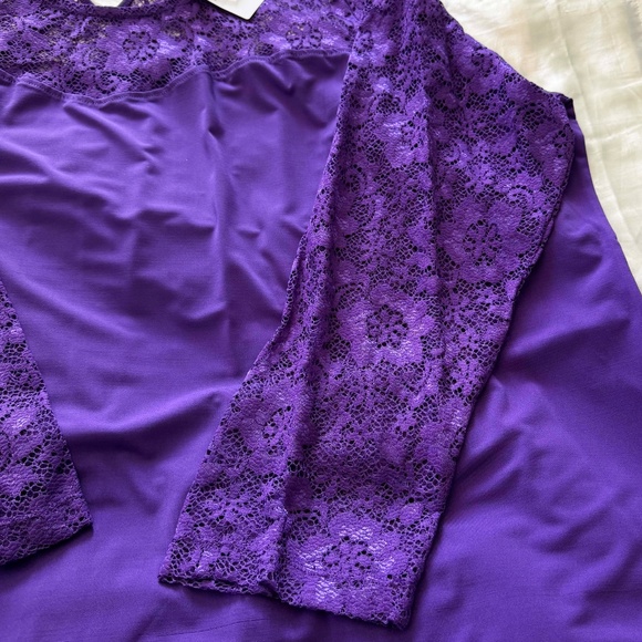 LACE SWEETHEART TOP, RICH PURPLE, SIZE 4X, PENNINGTONS, IN ORIGINAL BAG, TAG ON, - Picture 8 of 8
